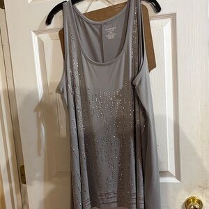 Lane Bryant Charcoal Sleeveless Blouse